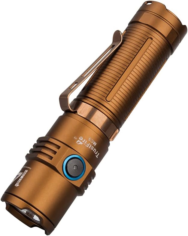 TrustFire Magnetische zaklamp, MC5 EDC zaklamp, 3300 lumen, led, oplaadbare zaklamp, IP68, waterdicht, gele woestijn